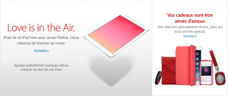 Apple Store et la Saint Valentin